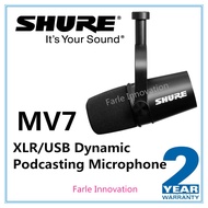 Shure MV7 XLR/USB Dynamic Podcasting Microphone