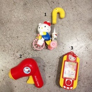 日本 Hello Kitty 絕版限定騎腳踏車玩具公仔吹風機玩具折疊手機玩具收藏日版正版三麗鷗
