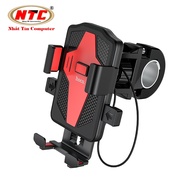 Giá đỡ điện thoại trên Xe máy Xe đạp Hoco CA73 Xoay 360 độ (Đen) - NHẤT TÍN Authorised Store