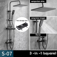 REAIM Shower Set 4 Fungsi Panas-Dingin Dengan Faucet Keran Shower Set Stainless Shower Tiang Set