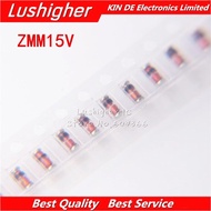 200PCS ZMM15V ZMM15 LL34 SMD SOD80 15V 0.5W 1206 Cylindrical Glass Zener Diode