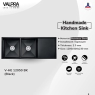 BAK CUCI PIRING VALPRA 2 LUBANG SAYAP/KICHEN SINK VALPRA 12050 STAINLE