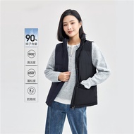 เสื้อกั๊กขนเป็ด Giordano สำหรับผู้หญิง ทรงหลวม สไตล์ลำลอง แขนกุด ปกติ ฤดูหนาว ปี 2024 เสื้อกันหนาวแบ