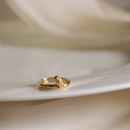 野貓頭鷹堆疊戒指，純銀，貓頭鷹戒指，貓頭鷹銀戒指。