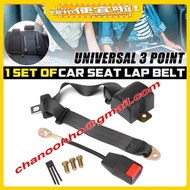 Car Safety Seat Belt 3 Point Universal Retractable Seat Belt Car Safety Seat Lap Belt Set Seatbelt