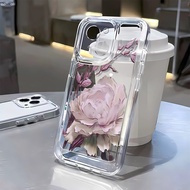 3 in1 Narcissus Flowers Case For Oppo Reno 10 10pro 9 9pro1111f 11pro 12 12pro12f Transparent Phone 
