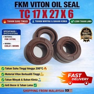 TC 17x27x6 Motosikal FKM Viton Oil Seal Getah Minyak Tahan Panas Industrial Seal