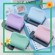 YOLAN 6-Hole Paper Punch, Labor-saving Notebook Scrapbooking Binding Round Hole Puncher, Useful Mann