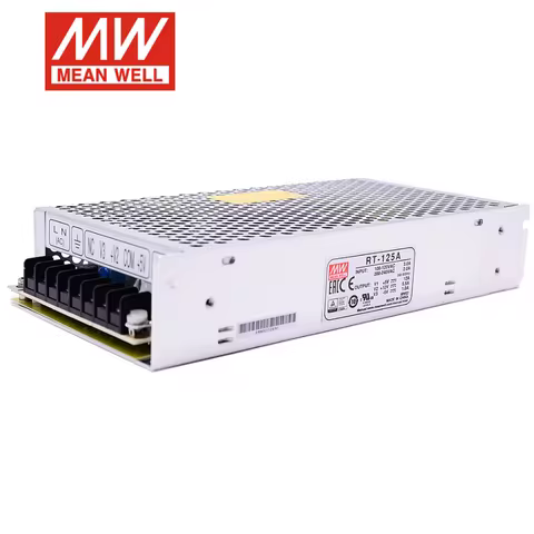 The RT-125D/125B/125C/125A Mean Well power supply has three output groups of 5V/12V/15V and 24V