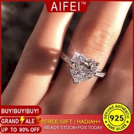 READY STOCK Ring Store ins Diamond Heart Ring Set Engagement Party Ring Decoration R1072