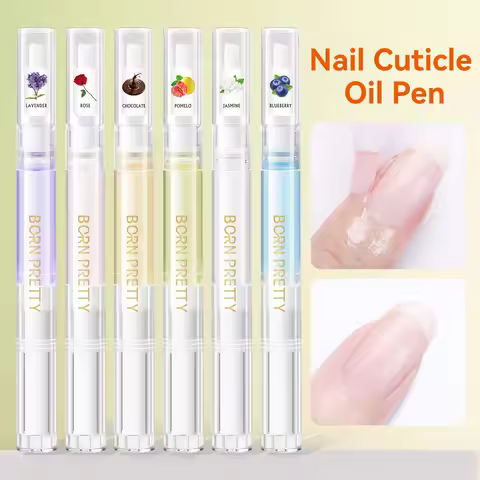 BORN PRETTY 6PCS 2ml Nail Cuticle Oil Pen Nail Care Cuticle Natural Prevent Agnail Gel Polish Nouris