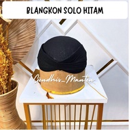 Plain Black Solo Blangkon Full Size/ Cap