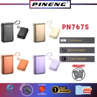 [3C Certified] Mini Pineng PN-767S 20000mAh 22.5W Fast Charge Built-in Cable Small Pineng Powerbank-