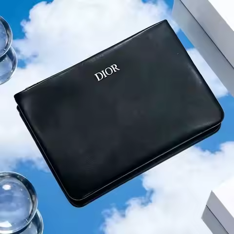 Dior’s Bag Unique Black Leather Handbag With Brand Logo Luxury Style Elegant Avant-Garde Matching Fo