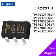5PCS TPS79325DBVR TPS79328 TPS77033 TPS76318 TPS77001 TPS76325 SOT23-5 LDO Linear Voltage Regulator 