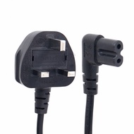 IEC 320 UK AC Power Cord 3 Prong to Angled 90 Degree IEC C7 for LED TV PS4 PS3 Sonos Power Extension