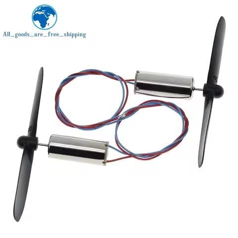 1set=2pcs DC3.7-4.2V 716 7*16MM Micro DIY Helicopter Coreless DC Motor With Propeller Great Torque H