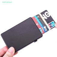 Initiatour Anti-theft Aluminum Single Box Smart Wallet Slim RFID Fashion Clutch Pop-up Push Button Card Holder New Name Card Case