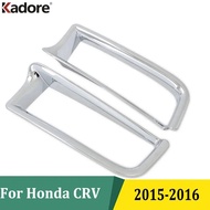 For Honda CR-V CRV 2015 2016 Chrome Rear Fog Light Lamp Cover Reflector Foglights Trim Sticker Exter