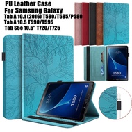 Case For Samsung Galaxy Tab A 10.1 2016 case T580 T585 P580 Tablet case For Samsung Tab A 10.5 T590 T585 Samsung Tab S5e 10.5'' T720 T725 PU Leather Stand Cover Pocket Pen Holder Emboss Tree Flip Wallet