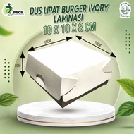 Foldable Burger Box | Thick Burger Packaging Box ELEGAN & Sturdy