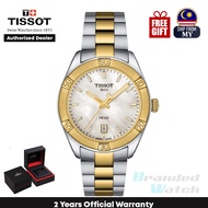 [Official Warranty] Tissot T101.910.22.111.00 Women's PR 100 Sport Chic Quartz Gold 2 Toned Steel Dress Fashion Watch T1019102211100 (watch for women/ jam tangan perumpuan / tissot watch for women / tissot watch / women watch)