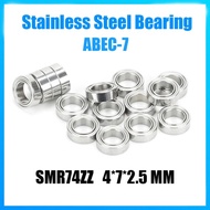 SMR74ZZ Bearing 4*7*2.5 mm ( 10PCS ) ABEC-7 Stainless Steel Ball