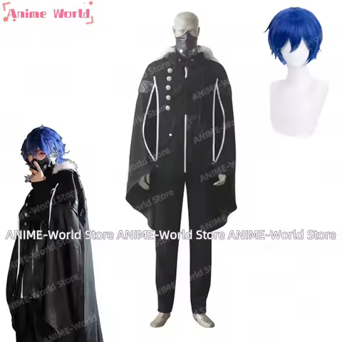 《Custom Size》Men's Outfit Ayato Kirishima Battle Cosplay Costume Outift for Halloween Party Wig