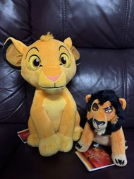 全新 獅子王公仔  一套兩隻 刀疤 辛巴 namco Lion king