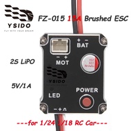 FZ-015 15A Brushed ESC 2S Lipo 5V/1A BEC for 1/24 1/18 RC Climbing Drift Off-road Car TRX4M FMS FCX2