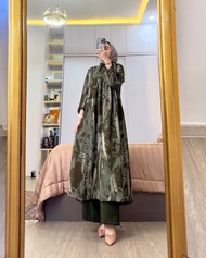 K-FASHION Setelan Tunik Panjang Non Hijab Terbaru Kekinian Rayon Premium Adem Busui Ada Tali Variasi