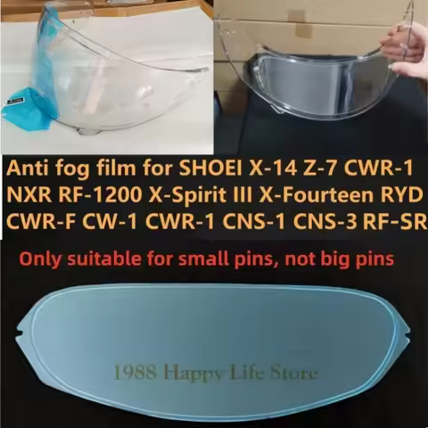 Helmet Visor Anti Fog Film for SHOEI X-14 Z-7 CWR-1 NXR RF-1200 X-Spirit III X-Fourteen RYD CWR-F CW