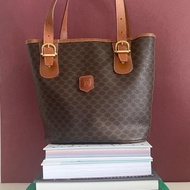 Celine Macadam tote bag 賽琳凱旋門單肩包中古手提袋