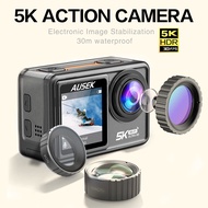 CERASTES Action Camera 5K 4K 60FPS EIS Interchangeable Lens 48MP Zoom Electronic Stabilizer Camera WiFi Action Camera for Vlog