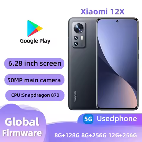 Xiaomi 12X 5G RAM 8GB/12GB ROM 128GB/256GB 3.2GHz 6.28-inches Battery 4500mAh 50MP camera used phone