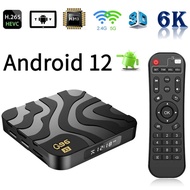 Kotak TV 96 X5 Android 12 Allwinner H618 UHD HDR10 6K H.265 4G 5G Wifi dwijalur BT 4.0 TV Pintar Tea