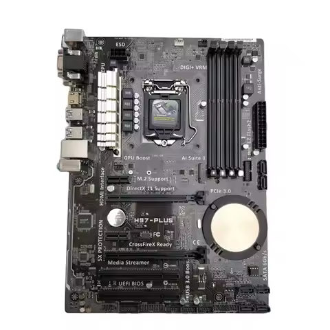 H97-PLUS For ASUS Desktop ATX Motherboard H97 LGA 1150 DDR3 High Quality Fully Tested Fast Ship