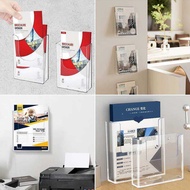 1pc Brochure Holder A4/A5 Flyer Holder Acrylic Brochure Holders Wall Mount Pamphlet Holder Clear