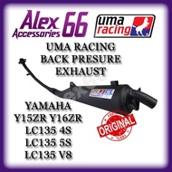 UMA RACING BACKPRESSURE EXHAUST YAMAHA Y15ZR Y16ZR LC LC135 4S LC135 5S LC V8 EKZOS