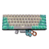 (Only sell keycaps) 87 Keys PBT Keycaps Mechanical Keyboard Keycaps Double Backlit Word Transparent
