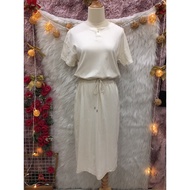 (D197)Japanese Long Sleeve Dress - Bow Tie Waist - Size S M