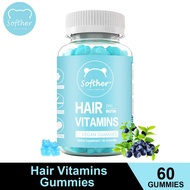 SOFTHER Biotin Gummies Hair Vitamins Gummies Suppprts Hair Faster Growth 60 Gummies