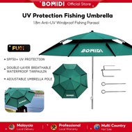 BOMIDI 1.8M Anti-UV SPF50+ Fishing Umbrella FU01 Portable Outdoor Sun Shade Umbrella Windproof Patio