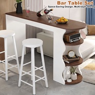 Wall Bar Counter Household Window Table Long Table High Leg Bar Counter Chair Combination Long Table