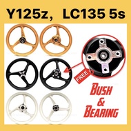 YAMAHA Y125 Y125Z Y125ZR 125Z 125ZR LC135 5S 3LEG SPORT RIM 3 LEG 3 BATANG + BEARING BUSH SET 140 160 185 17 RIM LC5S