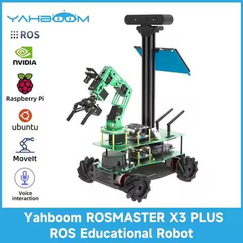 ROSMASTER X3 PLUS ROS Robot Python Programming with MecanumWheel 6DOF Robotic Arm for Jetson Orin NA