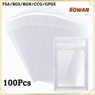 ROWANSG 100 Sheets PSA BGS Slab Sleeve, Transparent Waterproof PSA BGS Card Brick Film, High Quality