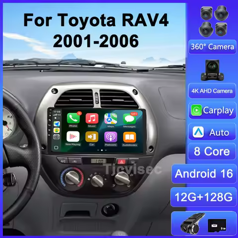 Android 16 Autoradio For Toyota RAV4 2 CA20 CA20W XA20 2001- 2006 Car Radio Multimedia Player GPS Wi