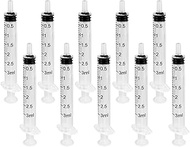 10 Pack 3ML/cc Plastic Syringes without Needle, Small Measuring Syringe Tools for Liquid, Feeding Pe