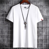 6XL t shirt Men Cotton Oversize Korea Style Plain Causal Short Sleeve Fashion Tops